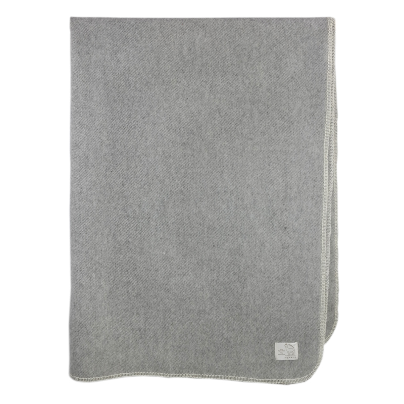 Webdecke Schaf-/Alpakawolle hellgrau