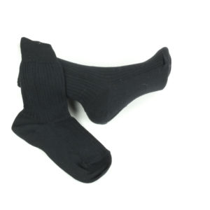 Socke Schafwolle dünn schwarz