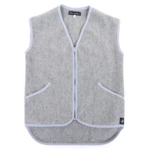 Webweste mit V-Ausschnitt hellgrau mit Alpaka
