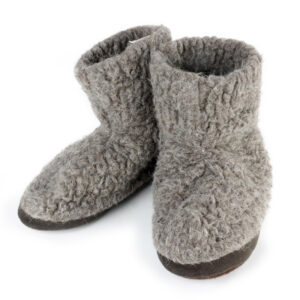 Yeti-Stiefel Wollflor grau  - Restposten