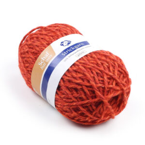 Kammgarn Schurwolle Leinen rot-meliert