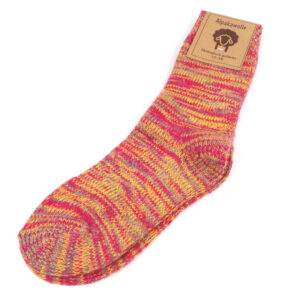 Alpakasocke mittel "Die Bunte" - pink